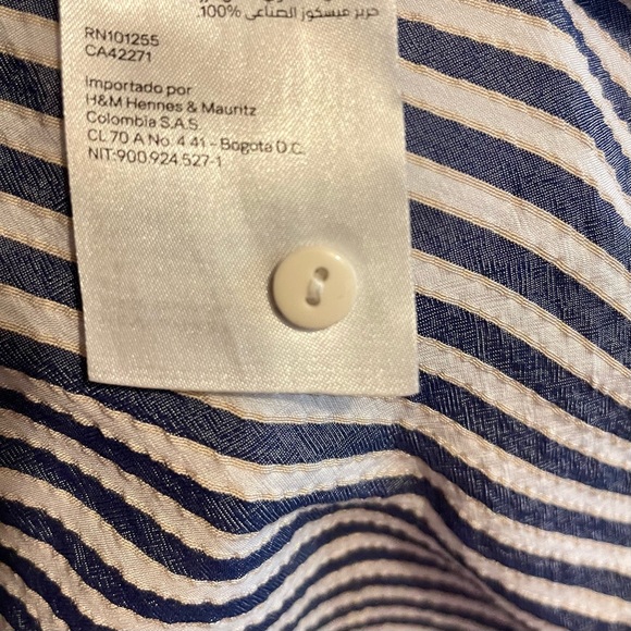 Striped H&M Blouse w/ Lace Sleeves - Picture 9 of 9